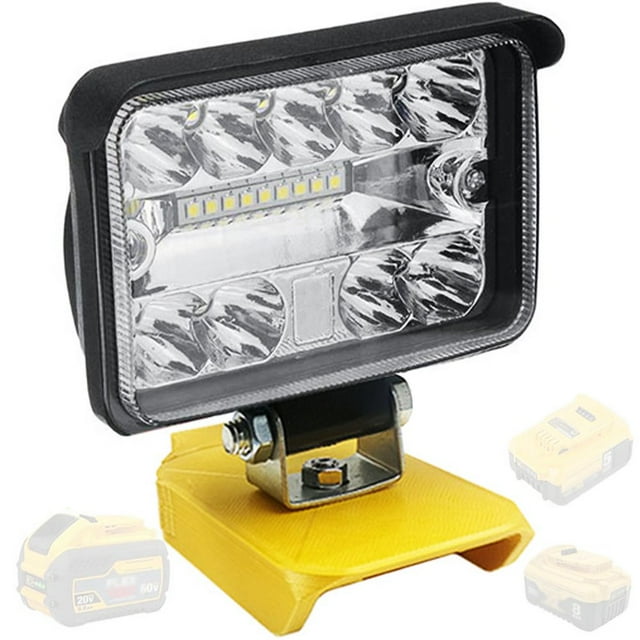 Wireless LED Work Light 204W 8600 LM with 130° Pivoting Head Compatible with XR 18V 20V Flex Volt 20V 60V Lithium Battery Comping Torch Light