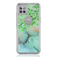 thumbnail image 5 of Moto One 5G Ace Case, Moto G 5G Case, Rosebono Hybrid Bling Glitter Sparkle Epoxy Graphic Marble Colorful Silicone Skin Cover Armor Case for Motorola One 5G Ace (Green Barble), 5 of 6