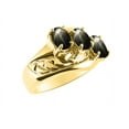 thumbnail image 3 of 3 Stone  Oval Shape Black Star Sapphire Ring Set In 14K Yellow Gold - Color Stone Birthstone Ring LR7043BSY-D, 3 of 3