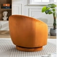 thumbnail image 3 of US Pride Furniture Modern Barrel Swivel Chair with Plush Velvet Upholstery and Smooth 360° Rotation, Round Accent One-Seater Sofa for Living Room, Bedroom and Office, 3 of 4