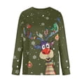 thumbnail image 3 of WILLBEST Playeras Navideñas Mujer Blusa Informal de Manga Larga y Cuello Redondo Para El Verano, Camiseta Estampada, Túnica Holgada con Abertura Lateral. Disfraces, 3 of 3