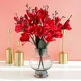 thumbnail image 3 of JJKBVCLO 5 Forks 20 Simulation Flower Bouquet Magnolia Home Decoration Flower Photography Props Wedding 2 Bundles, 3 of 7