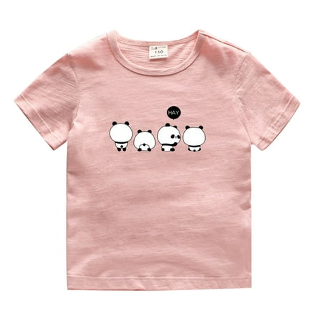 

Boy s Panda Top Toddler Boys Girls Summer Short Sleeve Panda Cartoon Prints T Shirts Tops Outwear Cute Fashion Playwear Set Toddler Kids Child