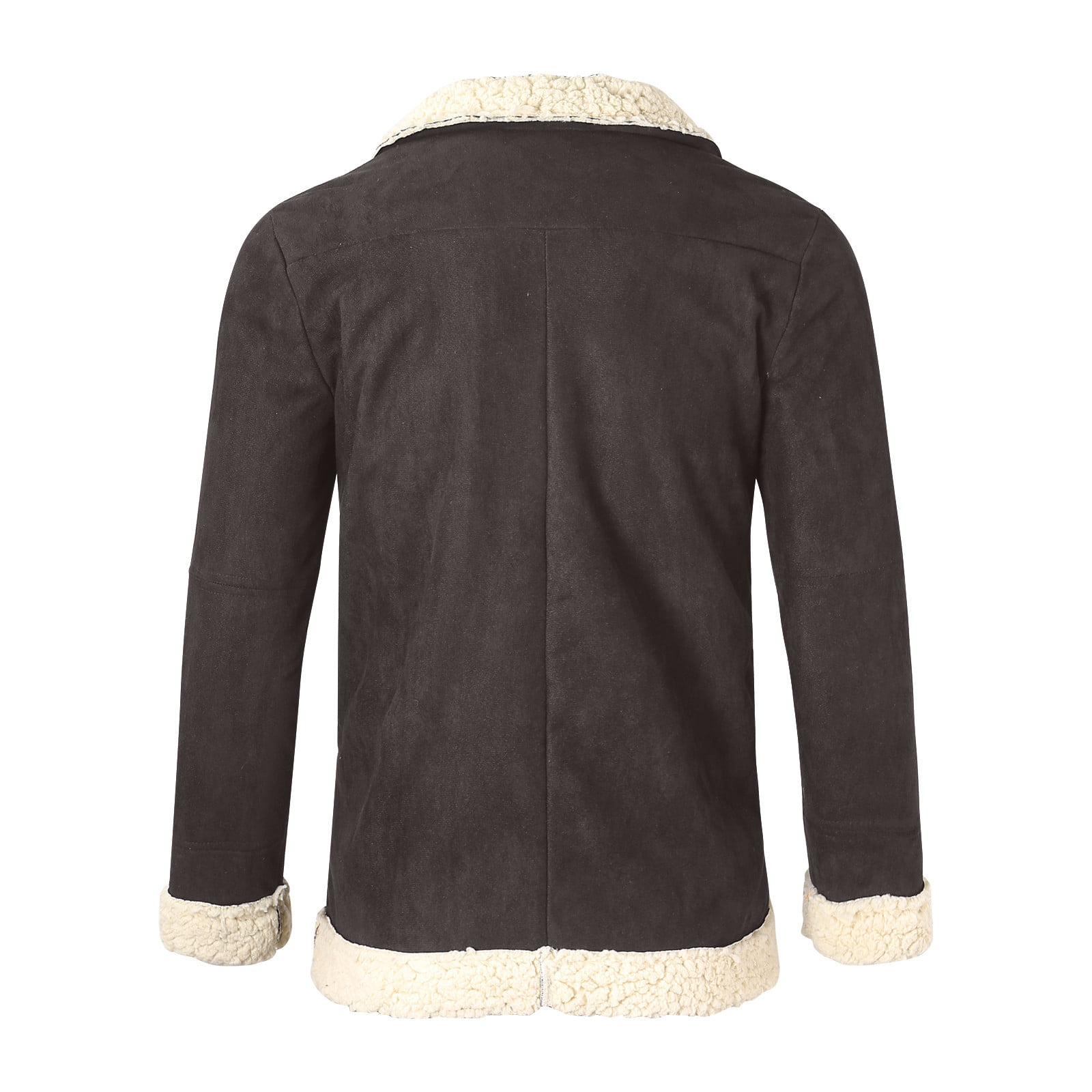 HSMQHJWE Polo Jackets For Men Plus Size Mean Jacket Men Plus Size Winter  Coat Lapel Collar Long Sleeve Padded Leather Jacket Vintage Thicken Coat  Sheepskin Jacket Mens Zip Up Lightweight 