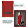 thumbnail image 3 of Goldcherry Lenovo Tab E10 10.1 Inch Case, Hybrid Heavy Duty Defender Shockproof Protective with Built-in Kickstand for Lenovo Tab E10 (TB-X104F) 10.1 Inch 2018(Red+Black), 3 of 6