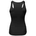thumbnail image 2 of FashionOutfit Women's Basic Solid Sleeveless Round Neck Racer-Back Plus Size Tank Top, 2 of 3