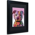 thumbnail image 2 of Trademark Fine Art "Cherish The Pitbull" Canvas Art by Dean Russo, Black Matte, Black Frame, 2 of 4
