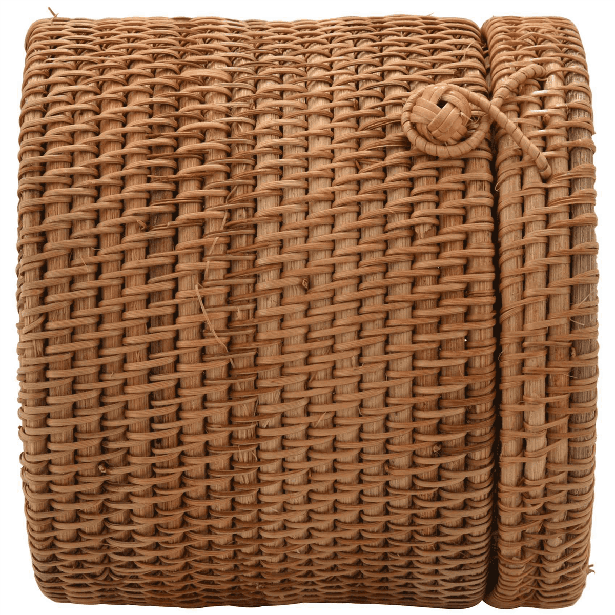 3X Round Rattan Tissue Box Vine Roll Holder Toilet Paper Cover Dispenser for Barthroom,Home,Hotel and Office