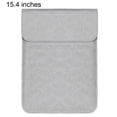 thumbnail image 1 of Funda para portátil Funda de almacenamiento de PU impermeable Funda de repuesto para computadora portátil para MacBook, Gris, 15,4 pulgadas tholdsy EL5337-12B, 1 of 2