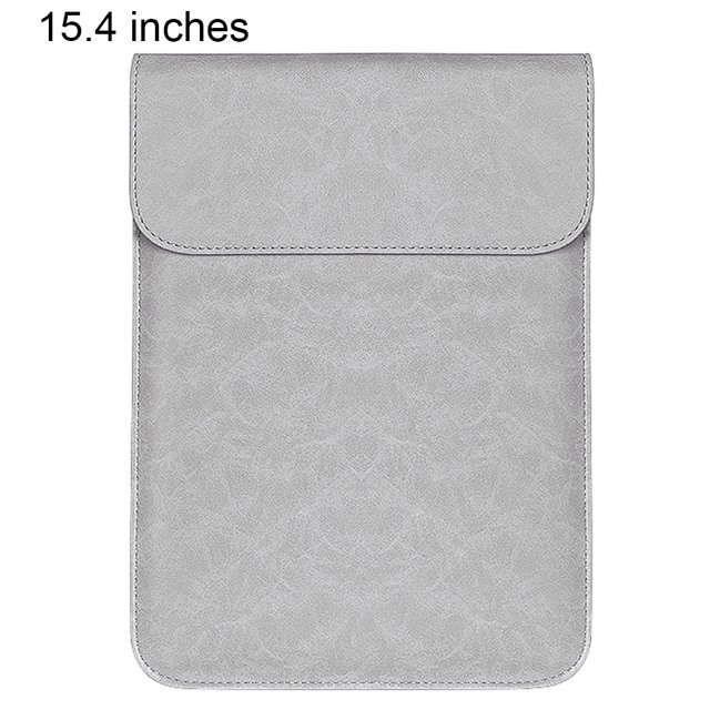 Funda para portátil Funda de almacenamiento de PU impermeable Funda de repuesto para computadora portátil para MacBook, Gris, 15,4 pulgadas tholdsy EL5337-12B