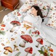 thumbnail image 4 of Manfei Red Mushroom 7-Piece Twin Bedding Sets,Bohemian Moth Bedding Comforter Set,Stars Print Breathable Sheet Sets,Microfiber Teenager Bedroom Decor,Reversible, 4 of 8