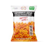 Physically FIT SMART SNX™ Crispy Protein Bites Buffalo Wing and Blue Cheese Chip, High Protein, Low Carb, Prebiotic Fiber, Gluten Free, 2 Ounce Bag (Box of 12)