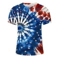 thumbnail image 5 of BiZtdJrK Mens T-Shirts Big and Tall 4th of July Outfits Summer Short Sleeve Vacation Tops American Flag Graphic Tees Dark Blue M Ofertas de Hoy en Liquidación, 5 of 6