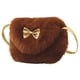 thumbnail image 1 of Mini bolsos de hombro peludos con nudo de lazo encantador para niños y niñas, bolsos cruzados, 1 of 6