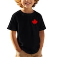 thumbnail image 1 of T-Shirt Drapeau Canadien Filles Feuille d'Érable Drapeau Canadien Col Rond Manches Courtes Blouse Filles Fête du Canada T-Shirt Graphique Hauts Décontractés Fête Nationale Canadienne Imprimé Drapeau Manches Courtes Haut, 1 of 5