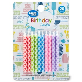 Great Value Celebration Polka Dot Candles, Assorted Colors, 20 Count