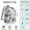 thumbnail image 5 of Highland Cow and Hummingbird Print Backpack for School, Cute School Bag with Adjustable Shoulder Straps and Padded Back, 15.7"x11.8"x5.5", 5 of 5