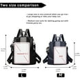 thumbnail image 4 of YNIQUE Adult Women's Adjustable Plain Nylon Shoulder Backpack, Black, 4 of 4