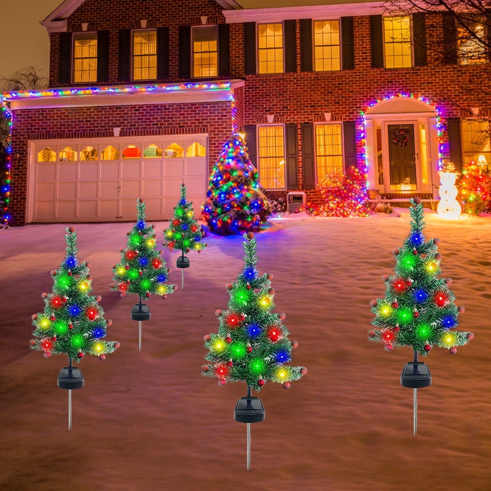 Coollooc Solar Christmas Tree Lights Outdoor,31 Inches Solar Powered Christmas Lights Outdoor Waterproof,Christmas Decorations Lights Outside,8 Modes Outdoor Xmas Tree Decor For Yard Garden Cemetery