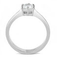 thumbnail image 2 of High polished (no plating) Stainless Steel Ring with AAA Grade CZ in Clear for Women Clear Stone Color Style TK3252 Size 8, 2 of 3