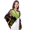 thumbnail image 4 of Grape Translucent Chiffon Silk Hair Scarf Lightweight Breathable Shawl for Women 180x73cm 70.86x28.7in, 4 of 6