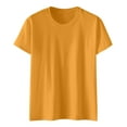 thumbnail image 5 of GEWSEY Womens Loose Fit Tshirts Short Sleeve Summer Tops Casual Workout Yoga Tunic T Shirts Tops (Gold, XL), 5 of 5