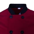 thumbnail image 3 of Tachiuwa Veste de Chef à Manches Longues Unisexe Uniforme Cuisine Design Classique Rouge 2TG, 3 of 9