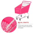 thumbnail image 3 of Creative Mini Plastic Shopping Cart Rought Iron Storage Basket Random Color, 3 of 4