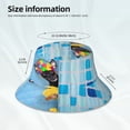 thumbnail image 5 of Kdxio Reflective Bucket Hat - Prague Ratter Dog in Bathtub Print Bucket Hat for Men,Women, 5 of 9