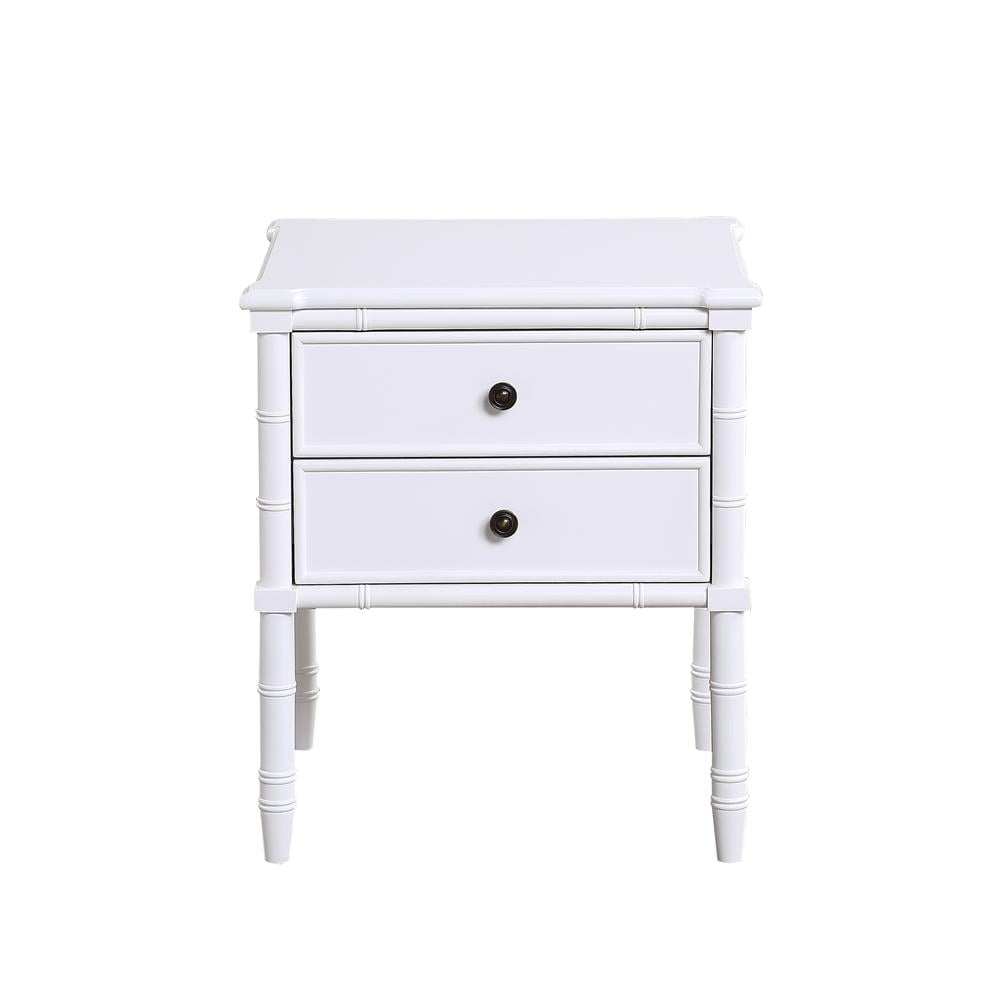 Comfort Pointe Ellison 2 Drawer Nightstand - White