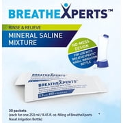 BreatheXperts Nasal Irrigation Kit Mineral Saline Mixture Refills, 30 Ct