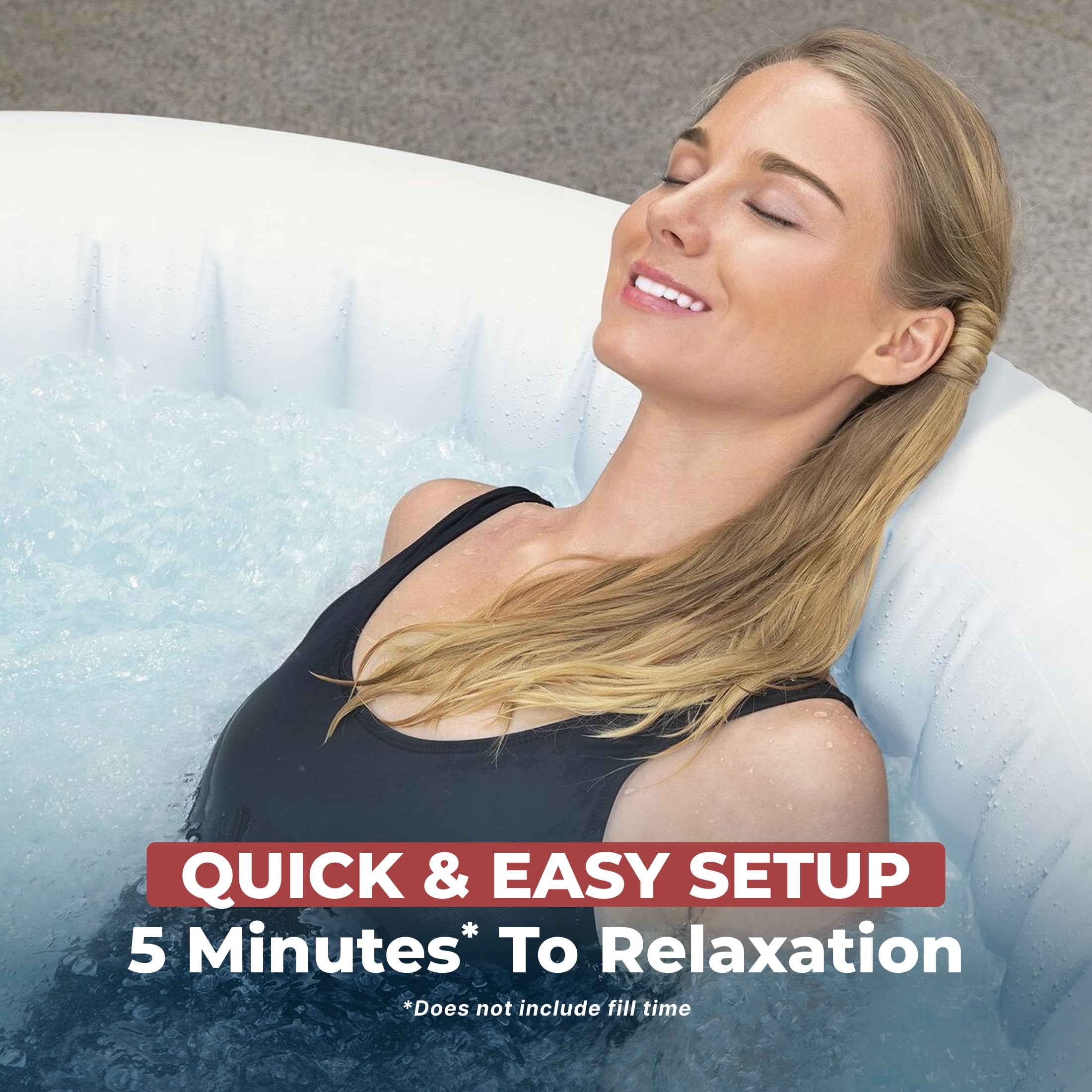 Coleman SaluSpa Cali Energy-Efficient AirJet 2-4 Person Circle Inflatable Hot Tub with Pump #P08411