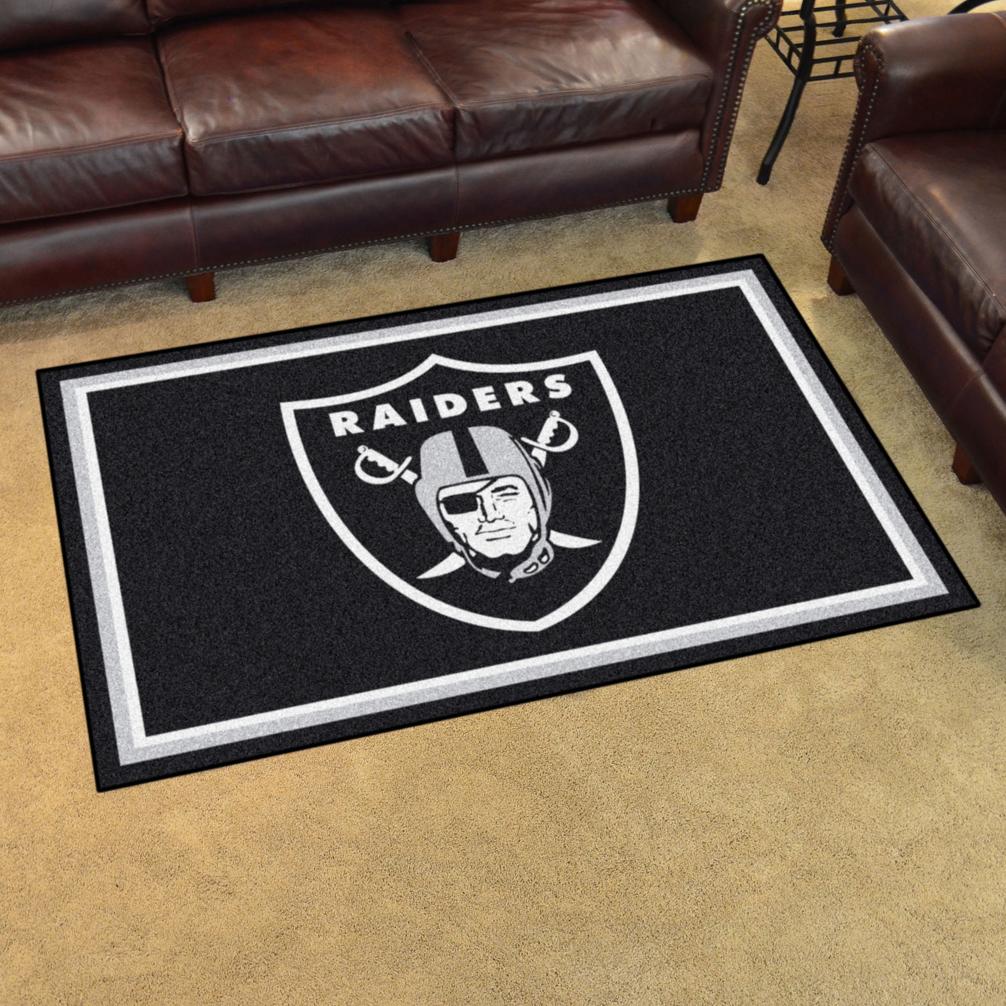Nfl Oakland Raiders 4 X6 Rug