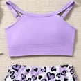 thumbnail image 4 of Ymyiu Tankini Swimsuits for Girls Girls Swimsuits Bikini Set Kids Bathing Suit Bikini Top Two Piece Girls' Swimwear Size 7-8 Years (Purple,7-8 Years), 4 of 6