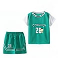 thumbnail image 1 of Hiiyo Ensemble pour Petit Garçon Survêtement Basketball Performance Shorts de Sport, 1 of 2