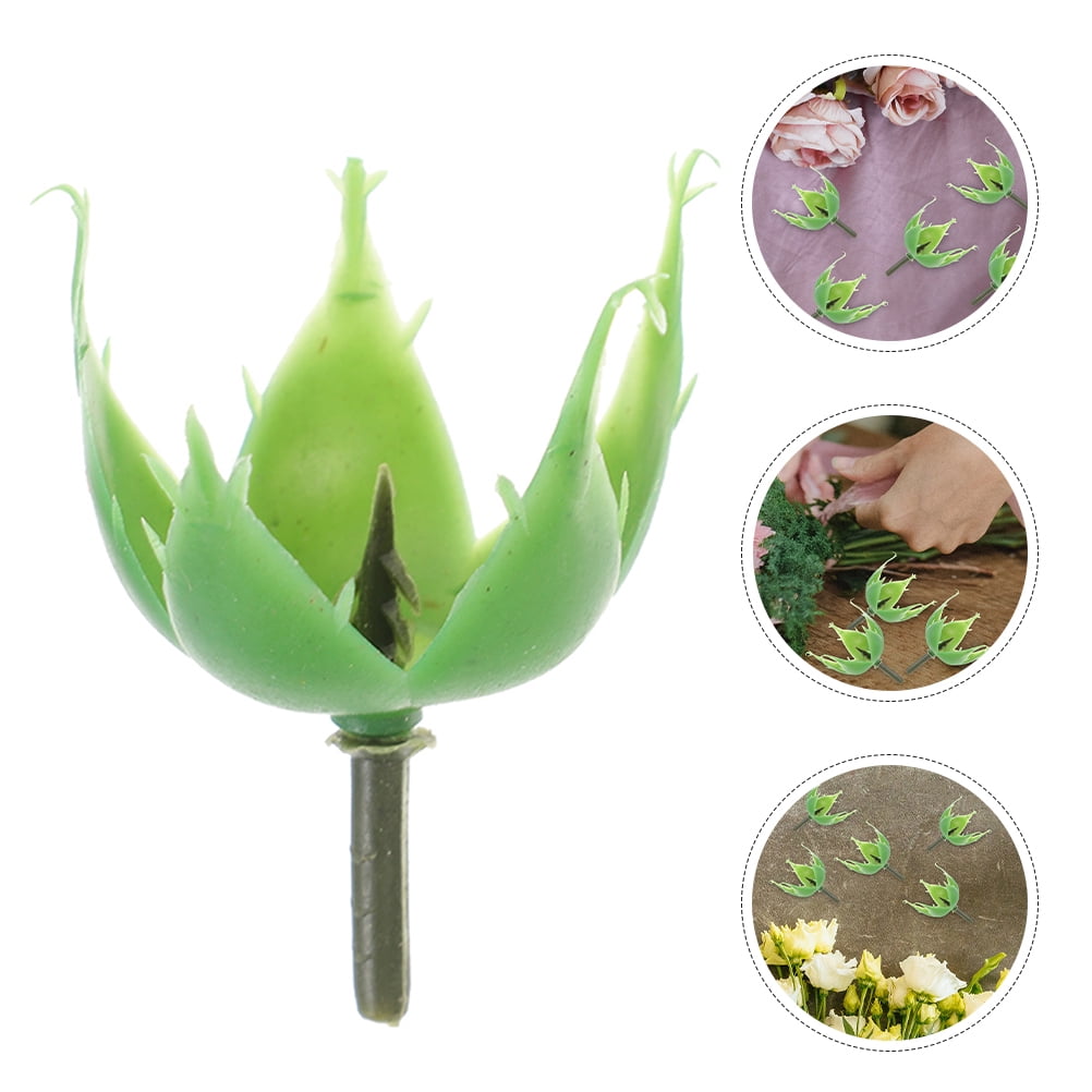 Hemoton 400 pcs Plastic Flower Holders for Bouquet Making, Preserved Flowers, Floral Craft Supplies and Accessories