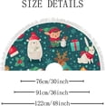 thumbnail image 2 of GZHJMY Christmas Tree Skirt Christmas Deer and Snowman 30"ches for Indoor Outdoor Holiday Party Office Store Cupboard Decoration, 2 of 6
