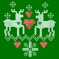 thumbnail image 2 of Men's Lost Gods Christmas Reindeer Love  Graphic Tee Kelly Green X Large, 2 of 5