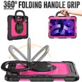 thumbnail image 3 of Case for iPad Air 5th Generation / iPad Air 4th Generation 10.9 inch, 360 Rotating Stand Handle Pencil Holder Shoulder Strap Heavy Duty Shockproof Cover, Rose PC, 3 of 7