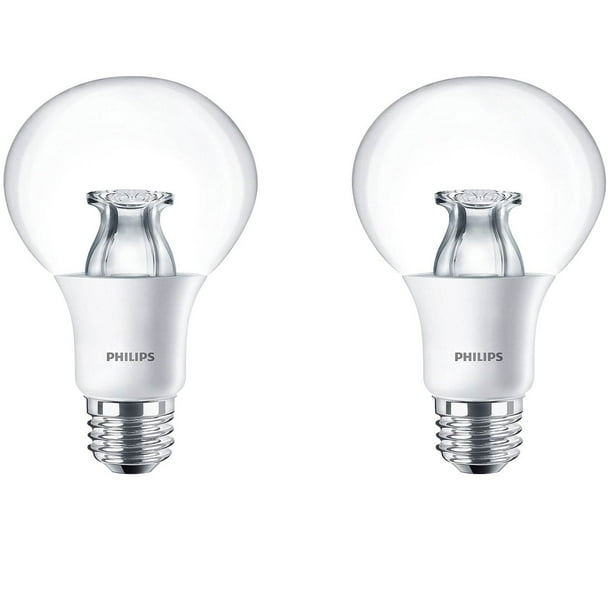 Philips Dimmable 10W 2700K E26 Blanc Chaud 60W Remplacement LED Ampoule, 2 Pack