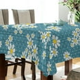 thumbnail image 3 of GZHJMY Lovely Daisy Square Tablecloths, Decorative Tablecloths, Stain Resistant, Heat Resistant, Wrinkle Resistant, Suitable for Kitchen, Dining Room, 3 of 7