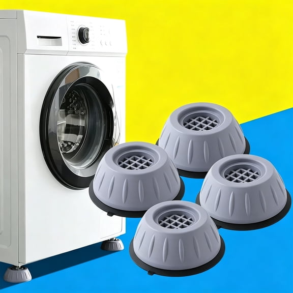 Anti Vibration Pads for Washing Machine,4 Pack Noise Cancelling Washer Stabilizer and Dryer Bumper Pads,Shock Absorber Feet with Suction Cup for Dryer and Appliance