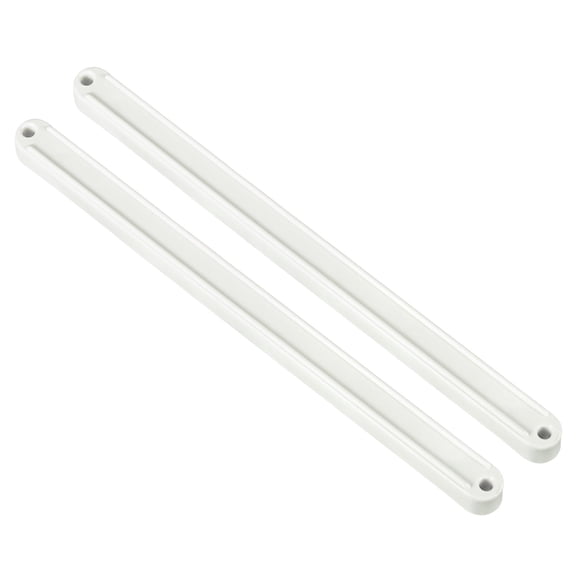 Drawer Slides, 2 Pack 235mm - Plastic Drawer Rails, Side Mounted Grooved Guide Rails for Cabinet Drawers (White)