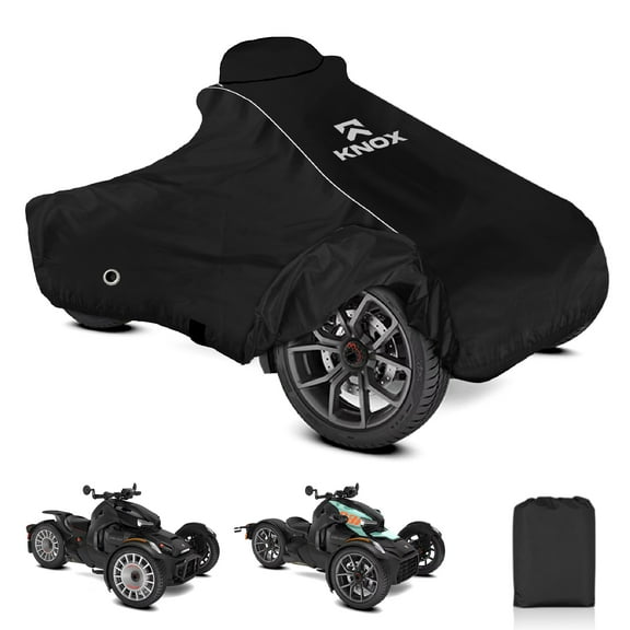 Motorcycle Cover Compatible with Can-Am Ryker 600, 900, Sport, Rally (2019-2025), Protects Against Fading & Rust, Enhanced Visibility with Reflective Strips, Secure Fit with Additional Components