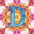 thumbnail image 1 of Pintura de diamante 5D DIY Taladro parcial con forma especial Letra D Datura Kit 30x30cm, 1 of 9