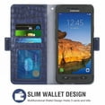 thumbnail image 2 of Case for Samsung Galaxy S7 Active, Mobile Phone Case with Card Holder Stand Flip Protective Case -Blue, 2 of 7