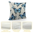 thumbnail image 4 of HENGT  Decorative Throw Pillow Covers Set of Square Cushion Case Soft Comfy Blue Butterfly Throw Pillows for Couch Cushion Livingroom Farmhouse Home Decor Pillowcases, 4 of 5