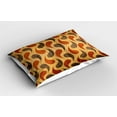 thumbnail image 2 of Ambesonne Abstract Pillow Sham 2 Pack, Tiling Wavy Shapes, 30"x20", Brown Black, 2 of 3