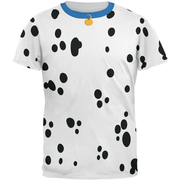 90s Unisex Polka Dot Tee white All Over Print T Shirt 