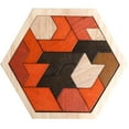 thumbnail image 1 of WJCA Hexagon Brain Teaser Puzzle Set with Pattern Blocks, Logic IQ STEM Game for Kids & Adults, Creative Geometry Learning Toy, Montessori Classroom Resource, Travel Gift Idea, 1 of 7